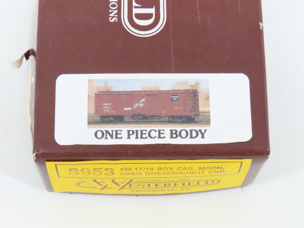 HO Scale Westerfield Golden Age Line Kit 8953 CB&amp;Q Burlington Route Box Car