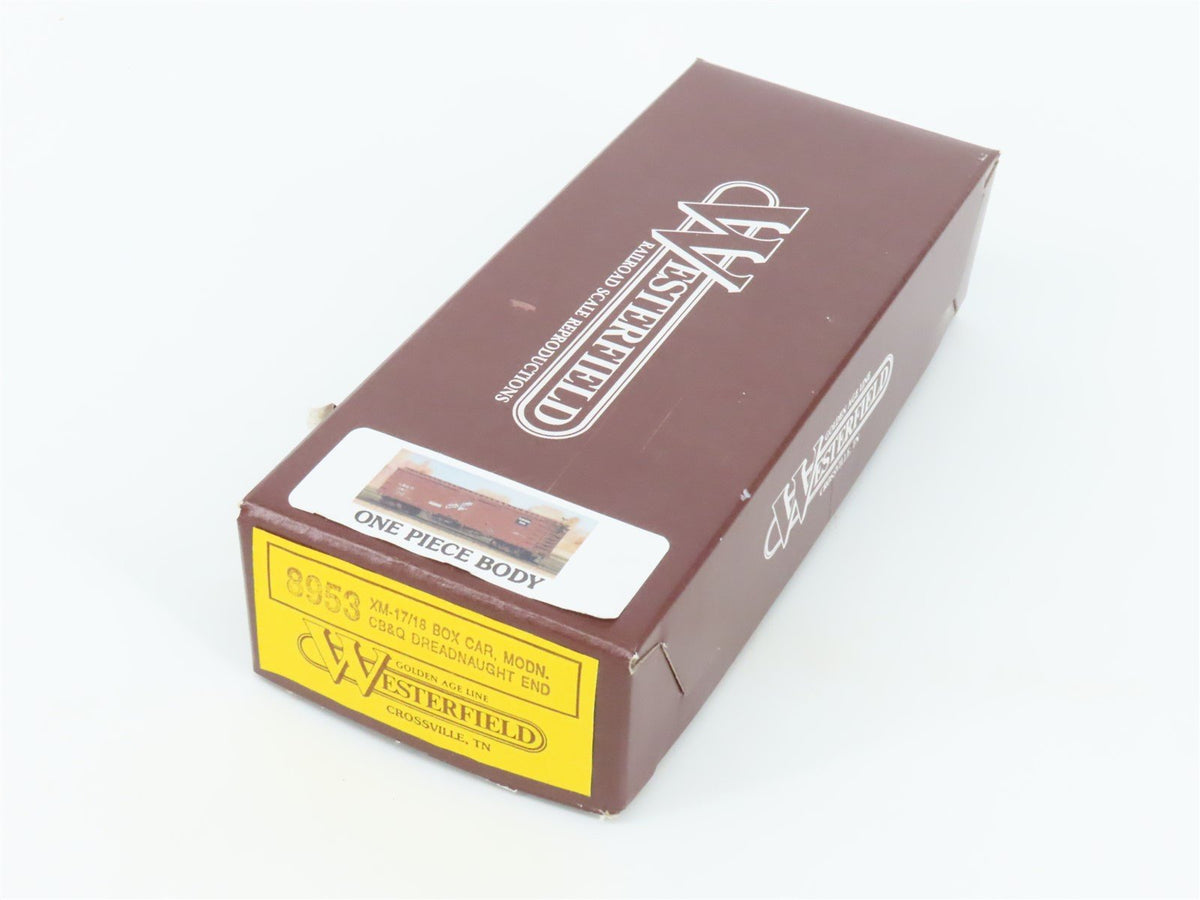 HO Scale Westerfield Golden Age Line Kit 8953 CB&amp;Q Burlington Route Box Car