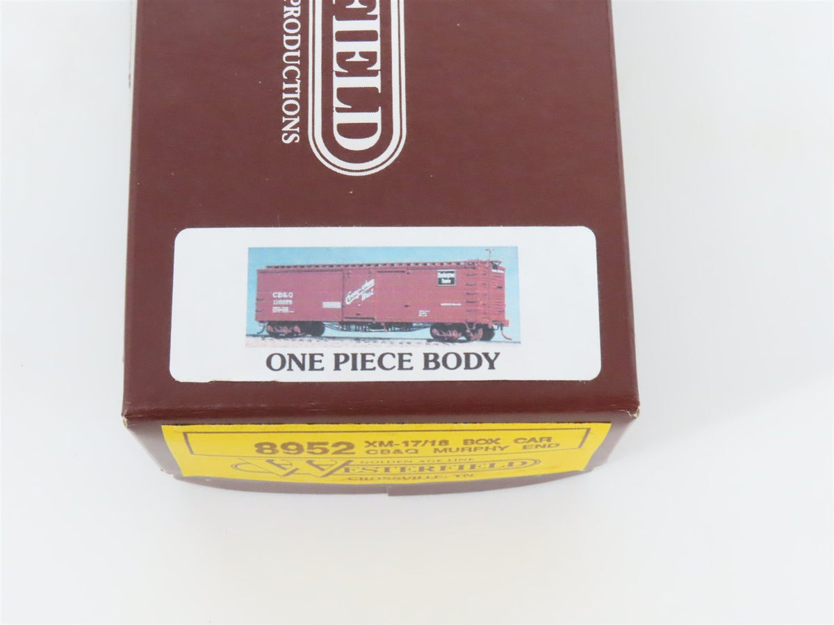 HO Scale Westerfield Golden Age Line Kit 8952 CB&amp;Q Burlington Route Box Car