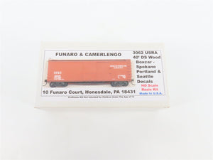 HO Scale Funaro & Camerlengo Kit 3062 SP&S USRA 40' DS Wood Box Car w/ Decals