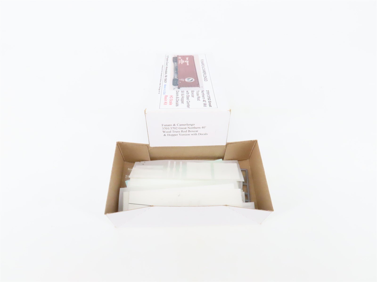 HO Scale Funaro & Camerlengo Kit 3701/3702 GN 40' Box Car w/ Hopper Doors