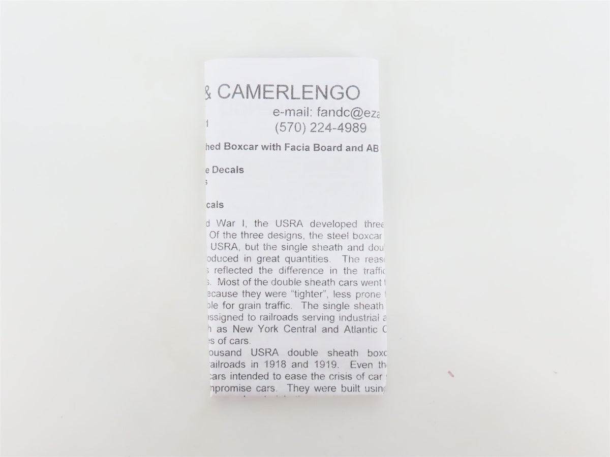 HO Funaro &amp; Camerlengo Kit 3062 SP&amp;S Spokane Portland &amp; Seattle 40&#39; Box Car