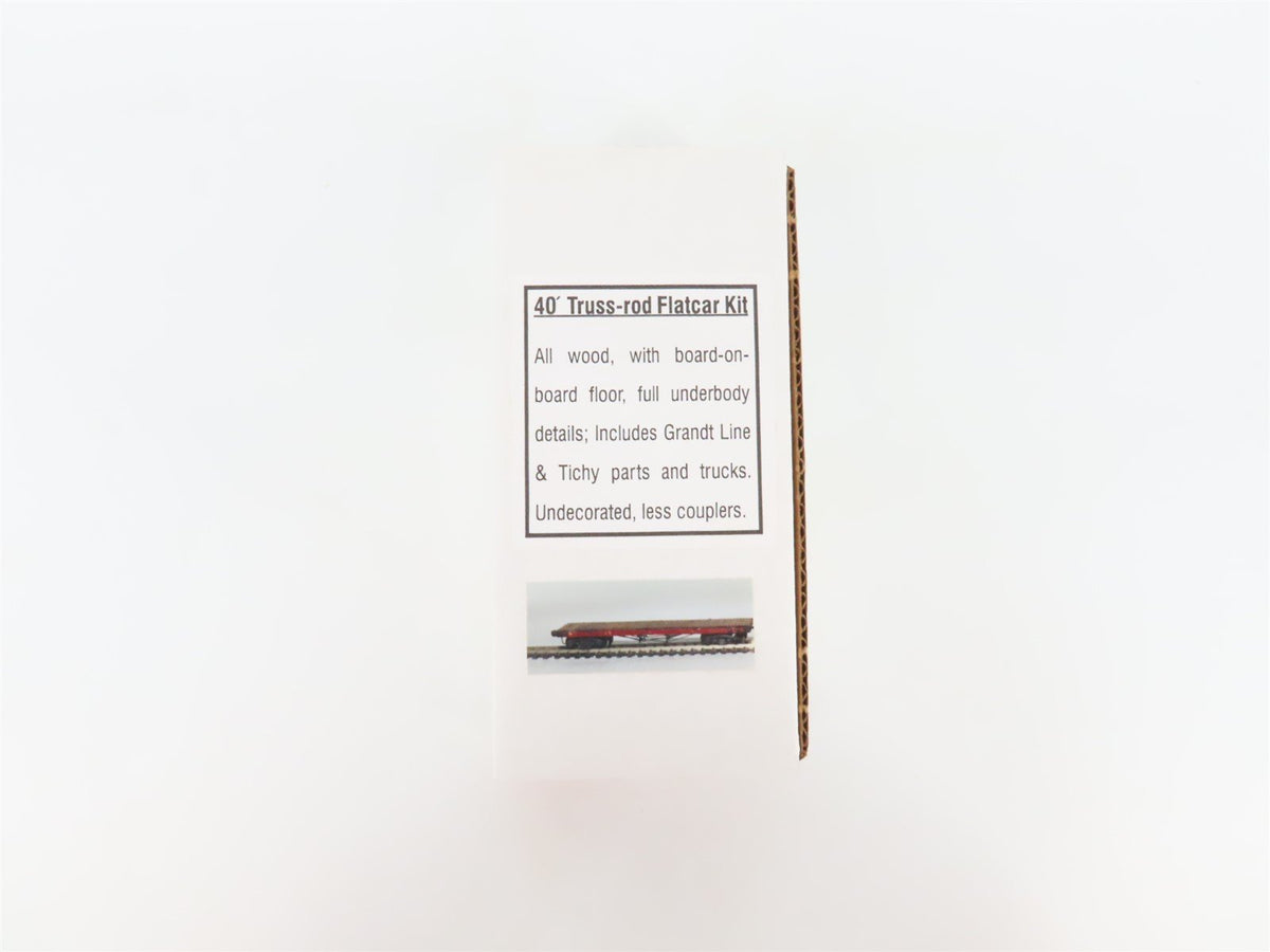 HO Scale JV Models Kit 9205 Undecorated 40&#39; Truss Rod Flat Car