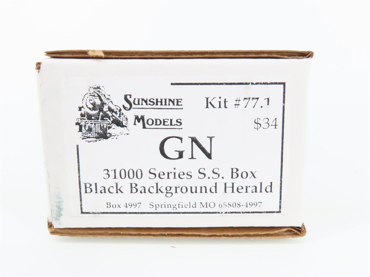 HO Scale Sunshine Models Kit 77.1 GN Great Northern Single Sheathed Box Car