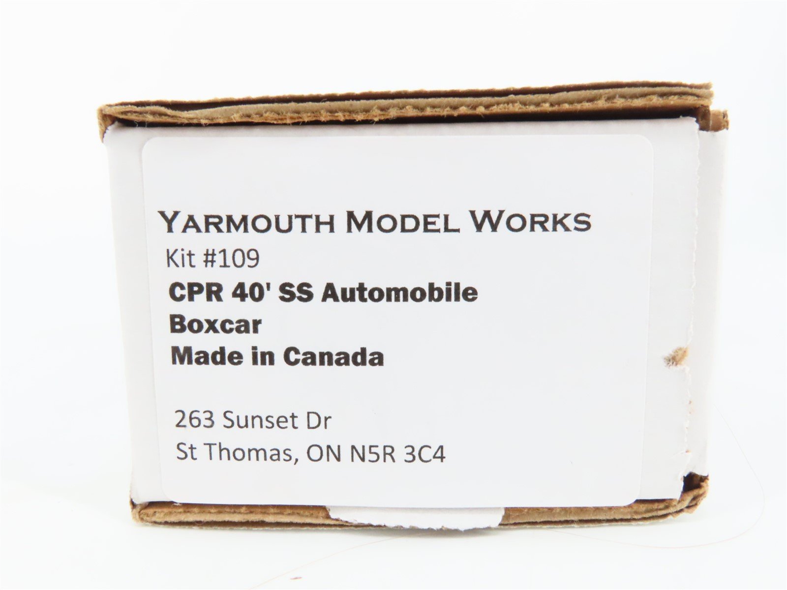 HO Scale Yarmouth Model Works Kit 109 CP Canadian Pacific 40' Auto Box Car