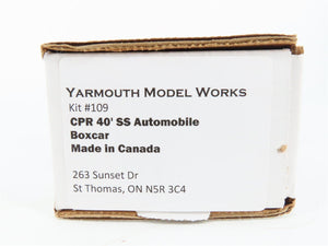 HO Scale Yarmouth Model Works Kit 109 CP Canadian Pacific 40' Auto Box Car