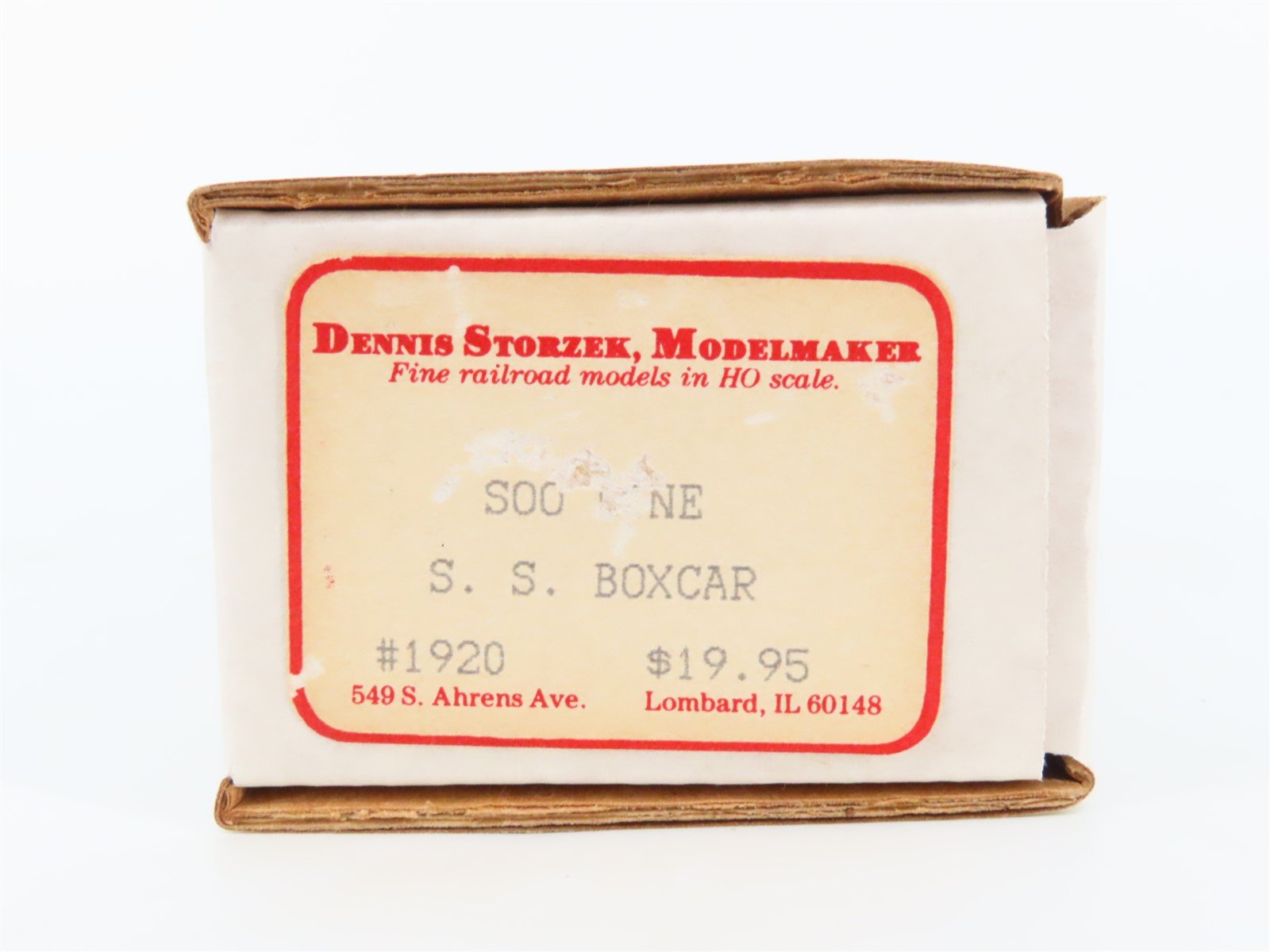 HO Scale Dennis Storzek Modelmaker Kit 1920 SOO Line Single Sheathed Box Car