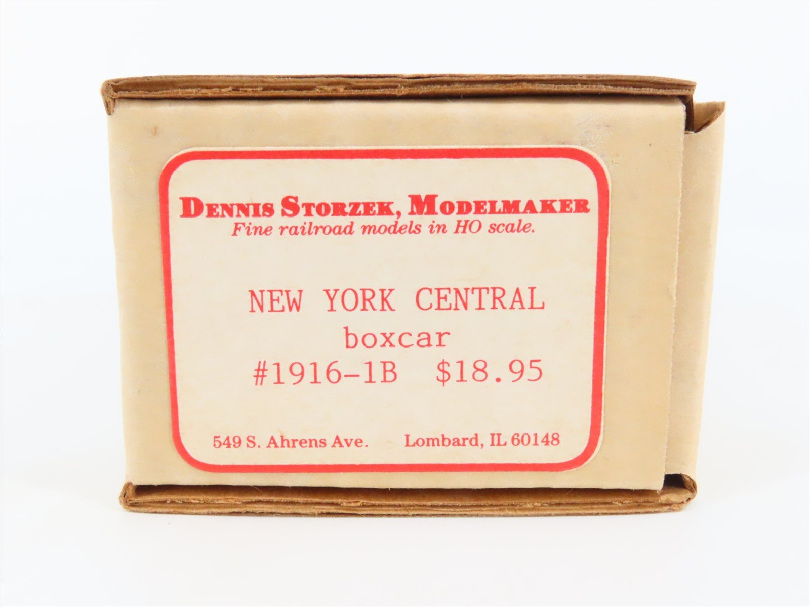 HO Dennis Storzek Modelmaker Kit 1916-1B NYC Michigan Central Auto Box Car