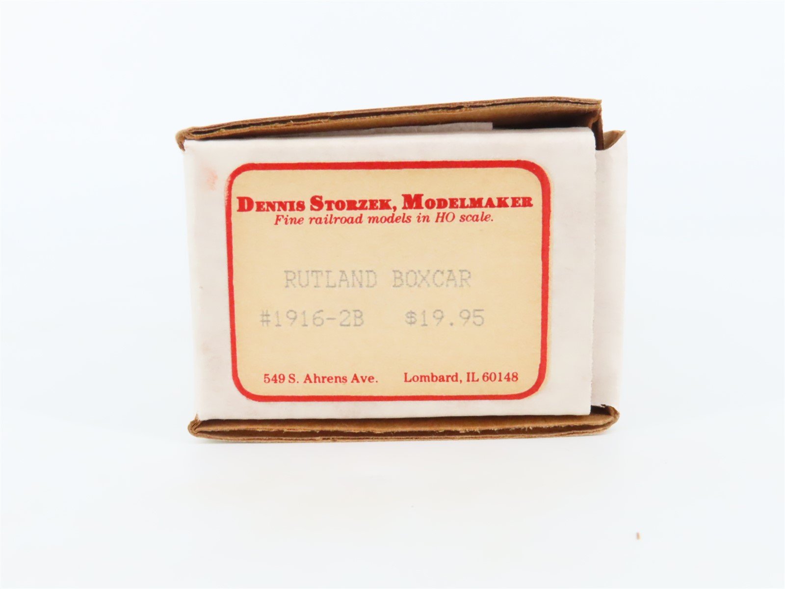 HO Scale Dennis Storzek Modelmaker Kit 1916-2B RUT Rutland "Whippet" Box Car