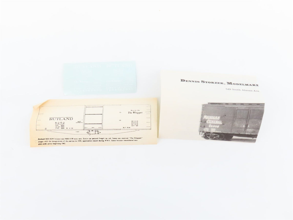 HO Scale Dennis Storzek Modelmaker Kit 1916-2B RUT Rutland &quot;Whippet&quot; Box Car