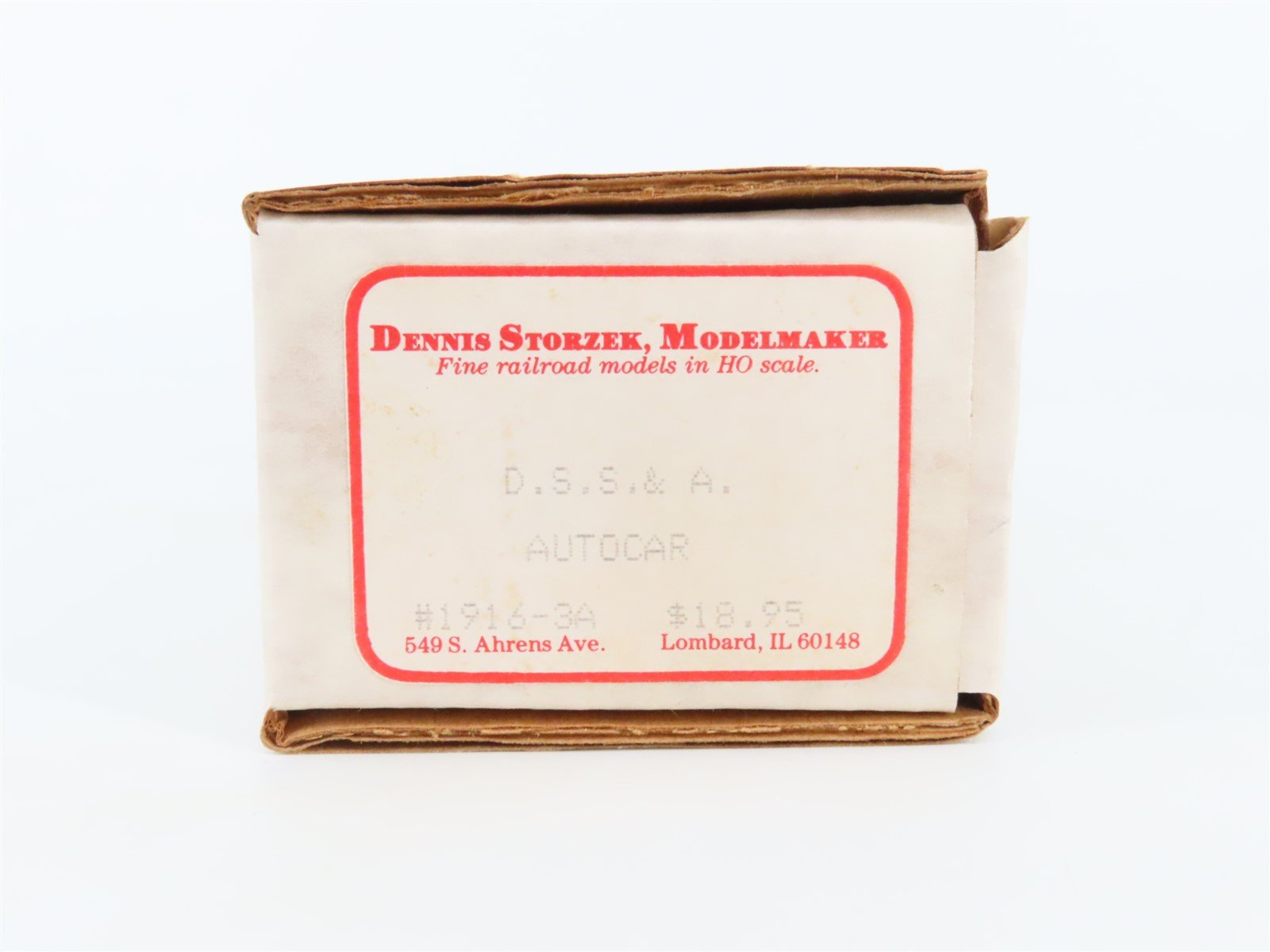 HO Scale Dennis Storzek Modelmaker Kit 1916-3A DSS&A "South Shore" Box Car