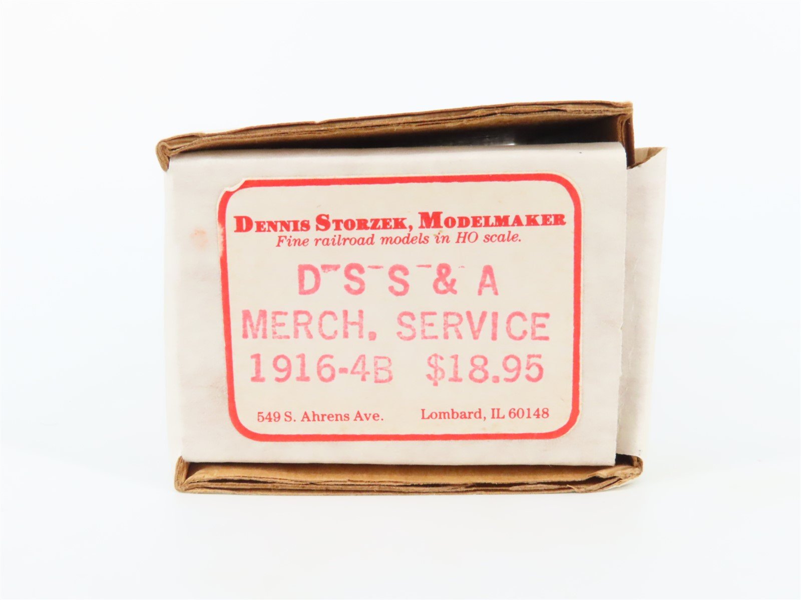 HO Scale Dennis Storzek Modelmaker Kit 1916-4B DSS&A Merchandise Service Boxcar