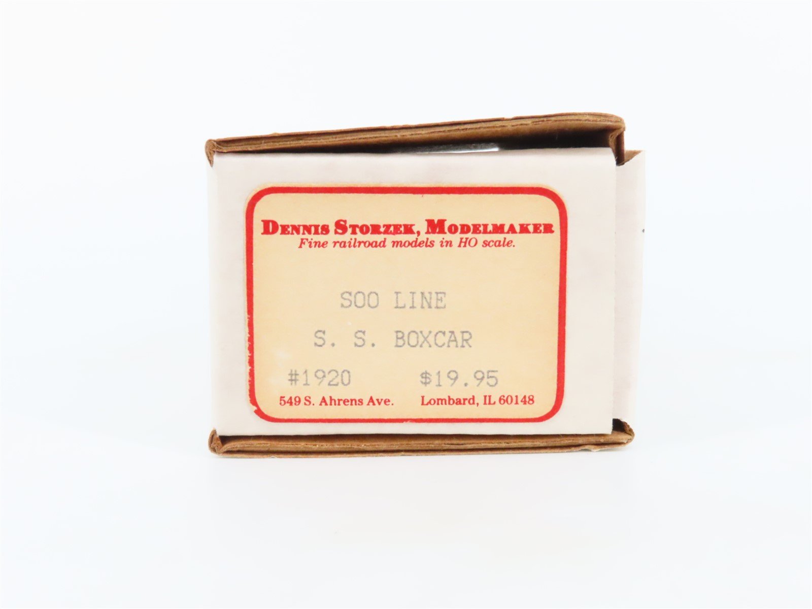 HO Scale Dennis Storzek Modelmaker Kit 1920 SOO Line Box Car