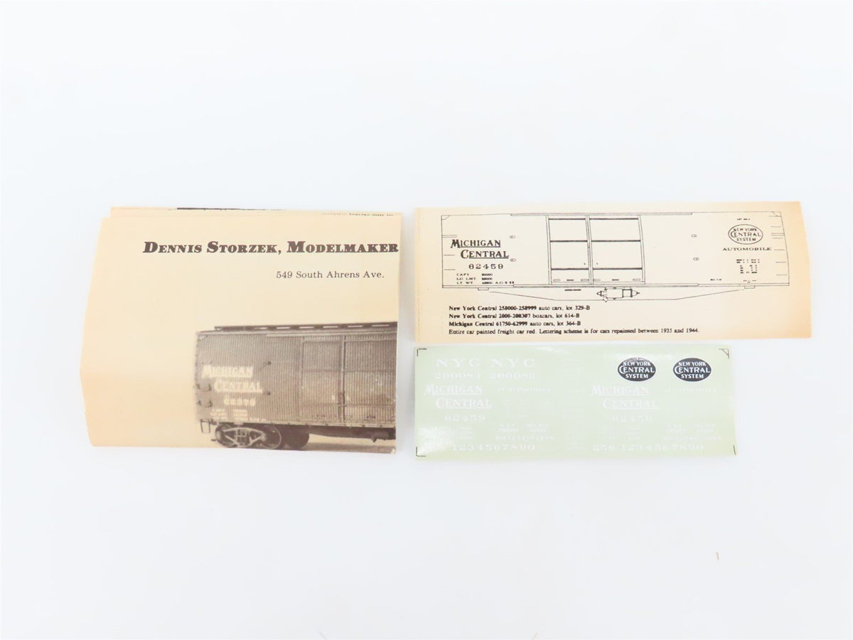 HO Scale Dennis Storzek Modelmaker Kit 1916-1A NYC Michigan Central Box Car