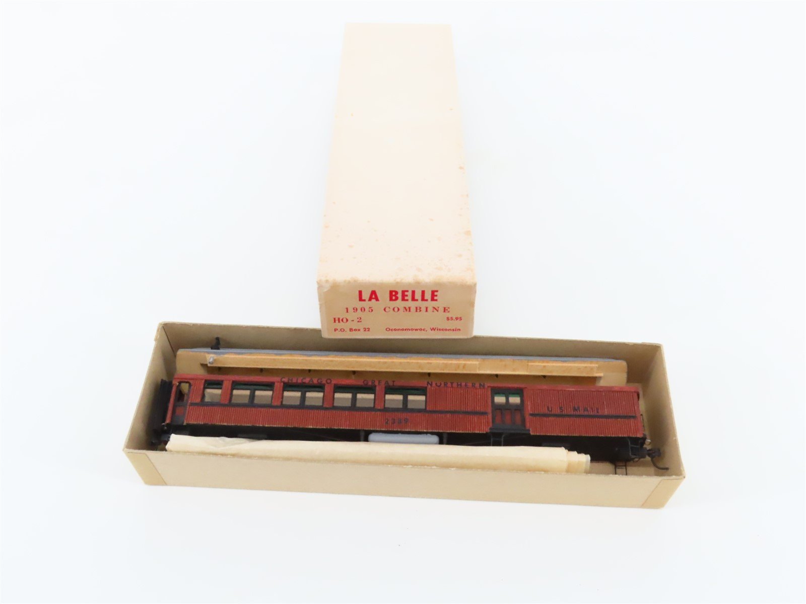 HO LaBelle Kit HO-2 1905 Chicago Great Northern Combine Passenger #2389 - Custom