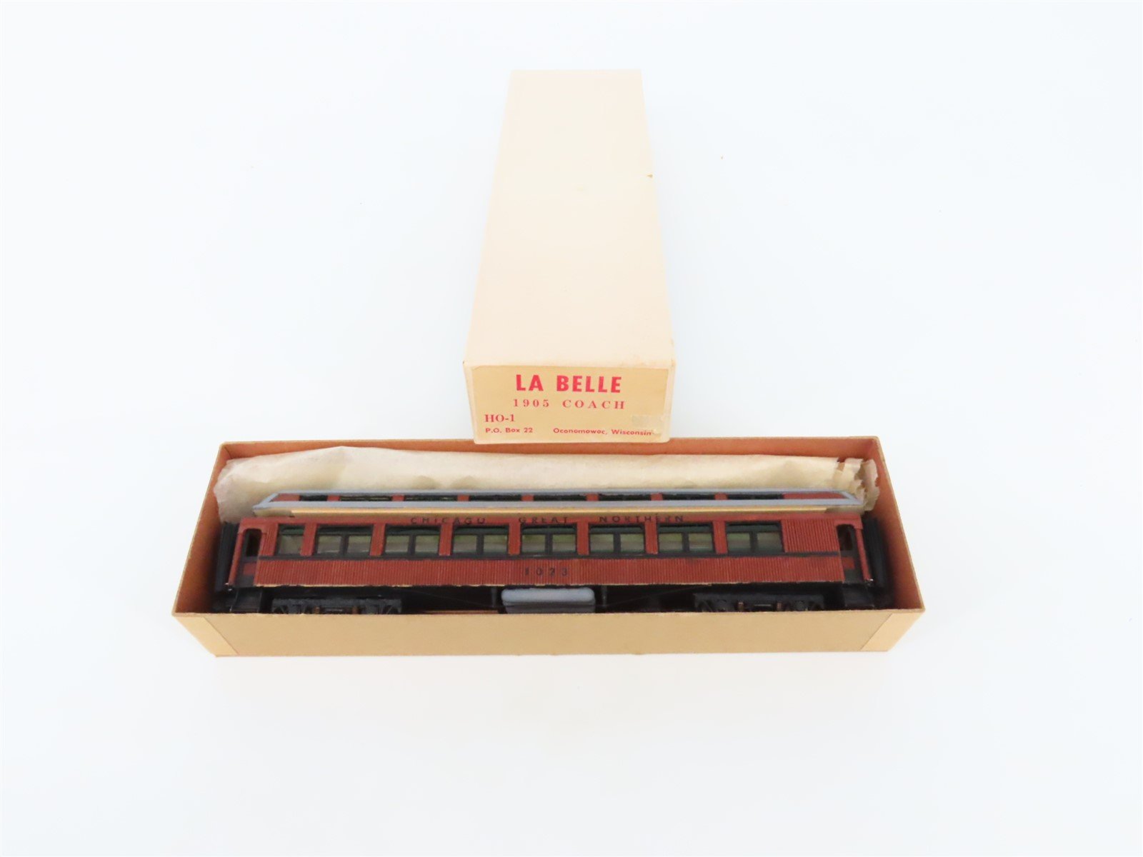 HO Scale LaBelle HO-1 Chicago Great Northern 1905 Coach Passenger #1023 - Custom