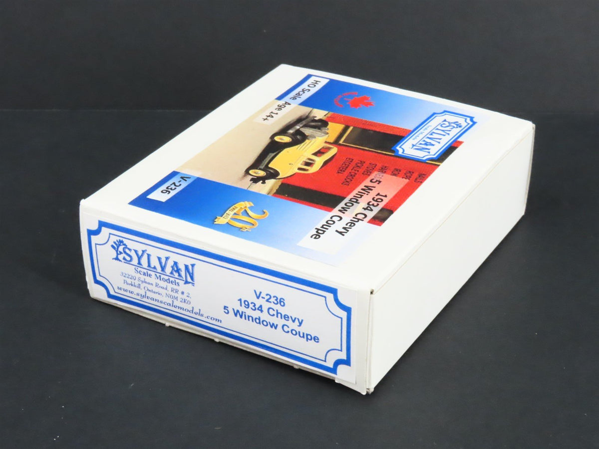 HO 1/87 Scale Sylvan Scale Models Kit V-236 Auto 1934 Chevy 5 Window Coupe