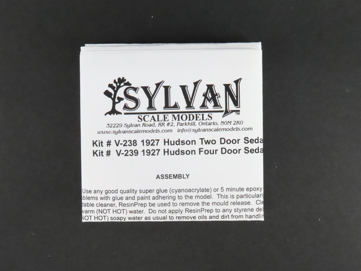 HO 1/87 Scale Sylvan Scale Models Kit V-239 Auto 1927 Hudson Four-Door Sedan