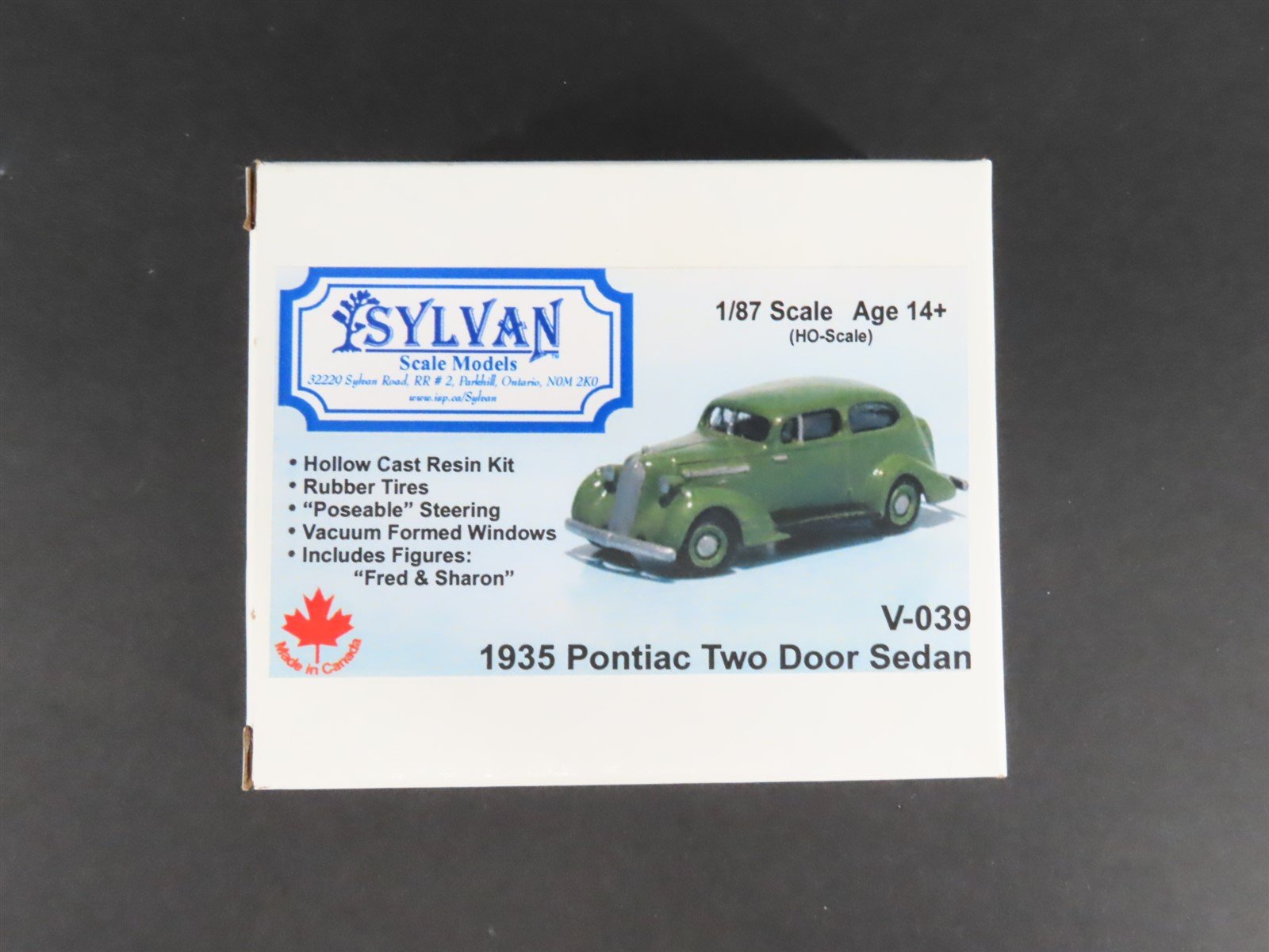HO 1/87 Scale Sylvan Scale Models Kit V-039 Auto 1935 Pontiac Two-Door Sedan