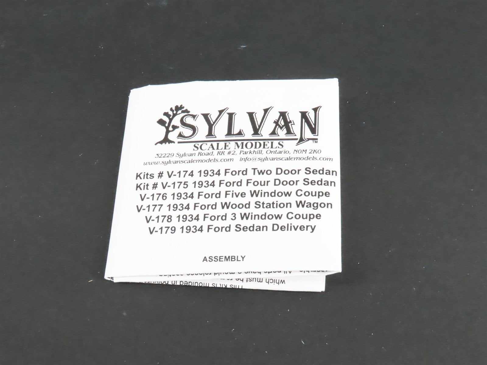 HO 1/87 Scale Sylvan Scale Models Kit V-178 Automobile 1934 Ford 3-Window Coupe