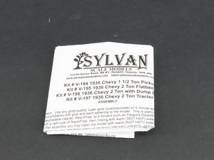 HO 1/87 Scale Sylvan Scale Models Kit V-197 1936 Chevy 2-Ton Tractor