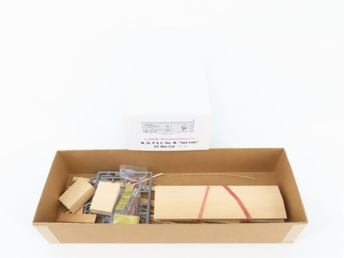 HO Scale LaBelle Woodworking Co. Kit HO-40 SOO Line 34&#39; Box Car