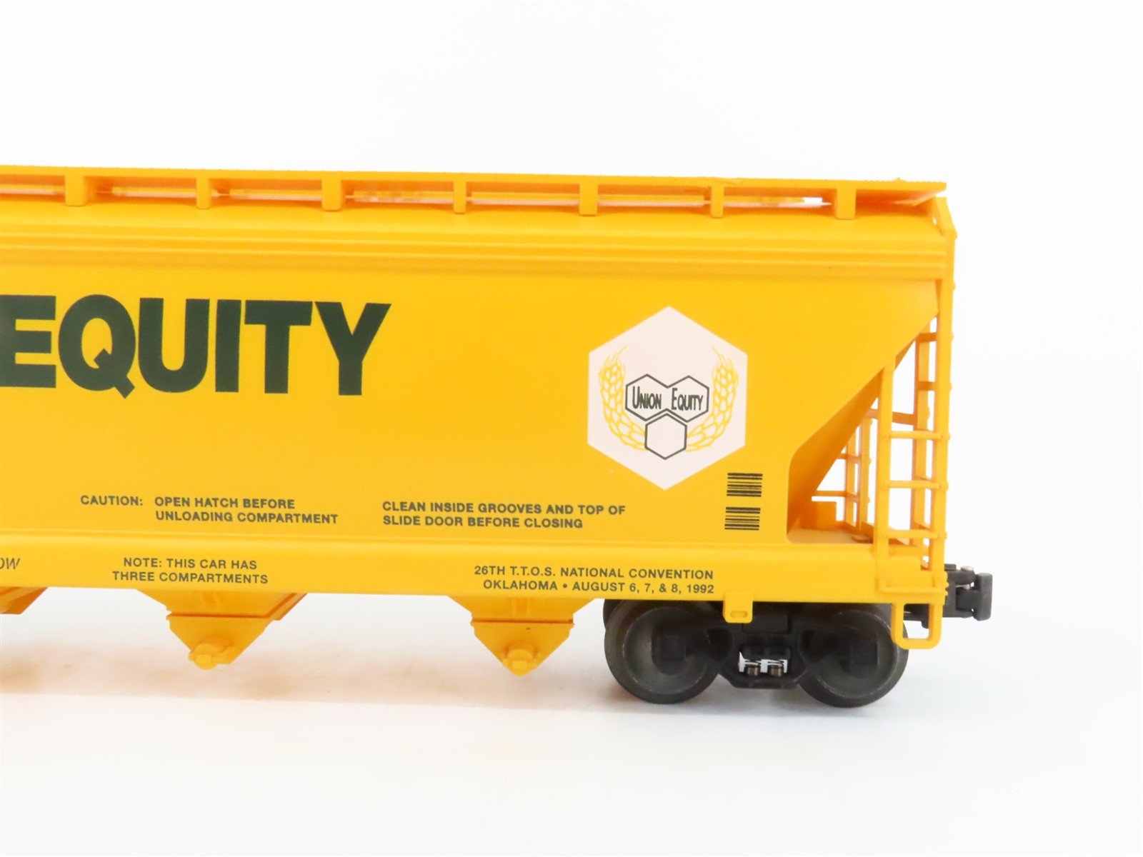 O Gauge 3-Rail Lionel 6-19963 TTOS 1992 TCAX Union Equity 3 Bay Hopper 86892