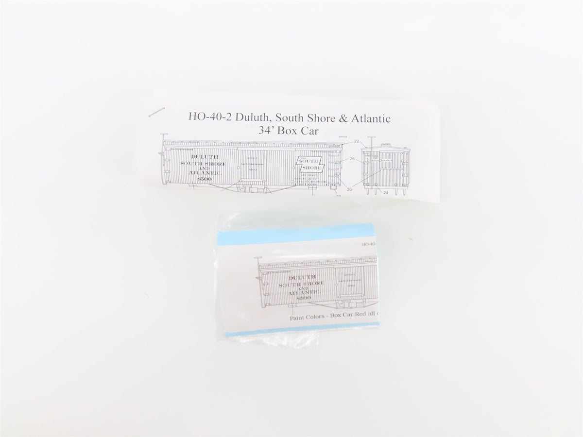 HO Scale LaBelle Woodworking Co. Kit HO-40-2 DSS&amp;A South Shore 34&#39; Box Car