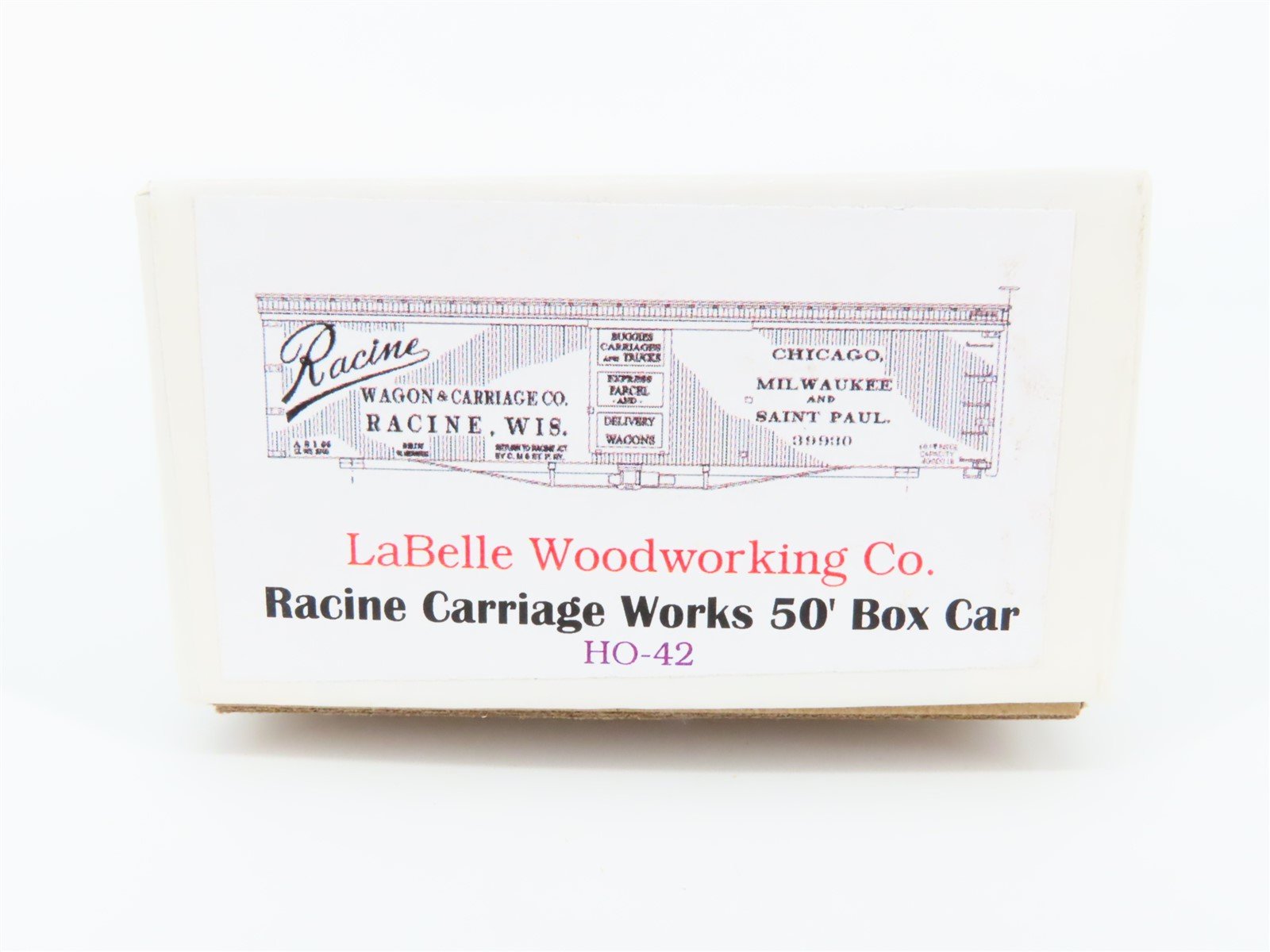 HO Scale LaBelle Kit HO-42 CM&StP Racine Carriage Works 50' Box Car