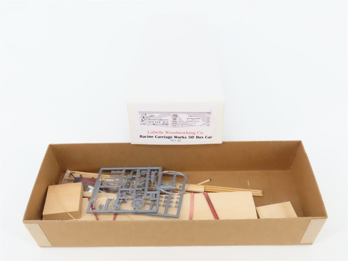 HO Scale LaBelle Kit HO-42 CM&amp;StP Racine Carriage Works 50&#39; Box Car