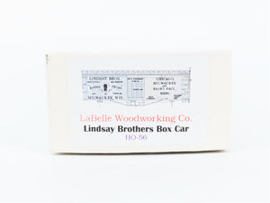 HO Scale LaBelle Woodworking Kit HO-56 CM&StP Lindsay Brothers Box Car - SEALED