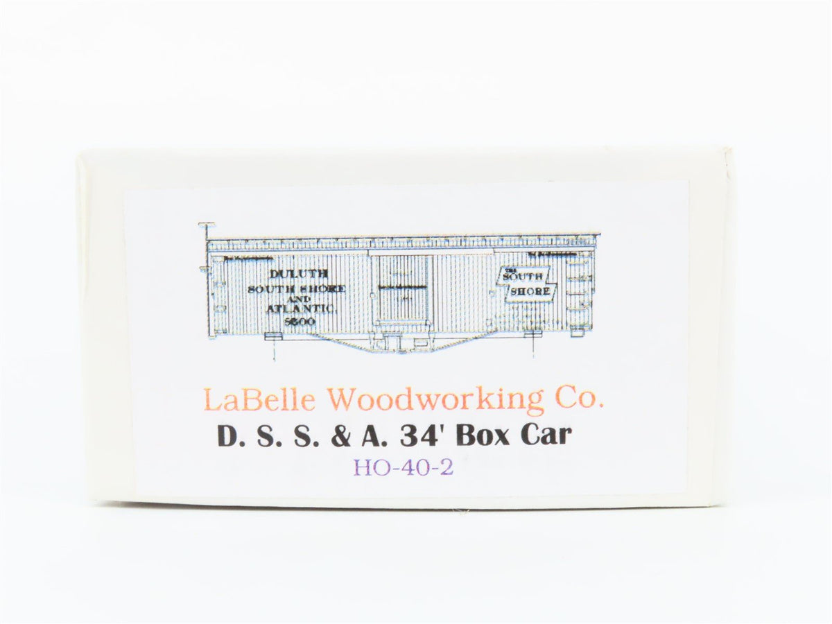 HO Scale LaBelle Woodworking Kit HO-40-2 DSS&amp;A South Shore 34&#39; Box Car - SEALED