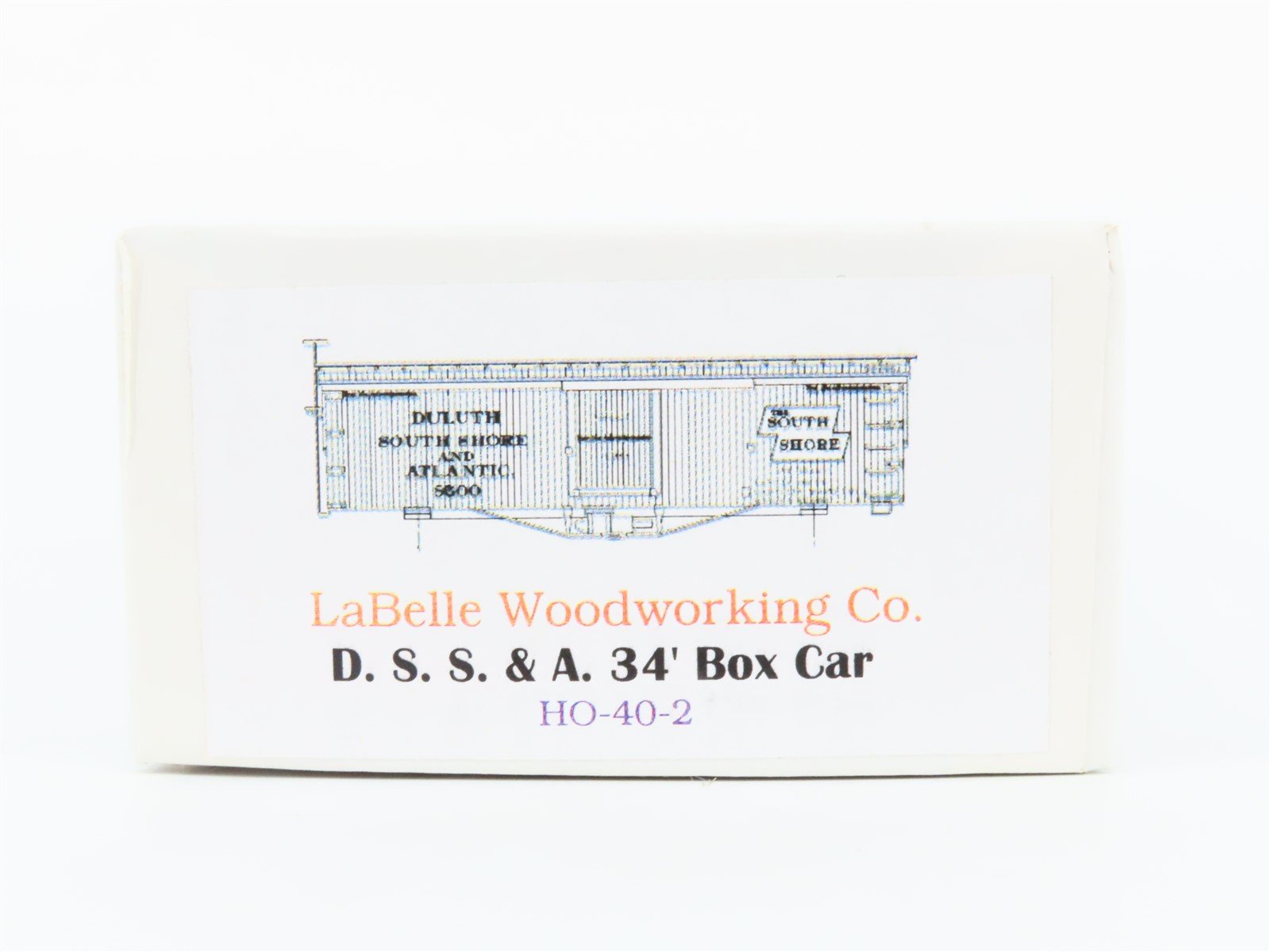HO Scale LaBelle Woodworking Kit HO-40-2 DSS&A South Shore 34' Box Car - SEALED