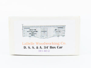 HO Scale LaBelle Woodworking Kit HO-40-2 DSS&A South Shore 34' Box Car - SEALED