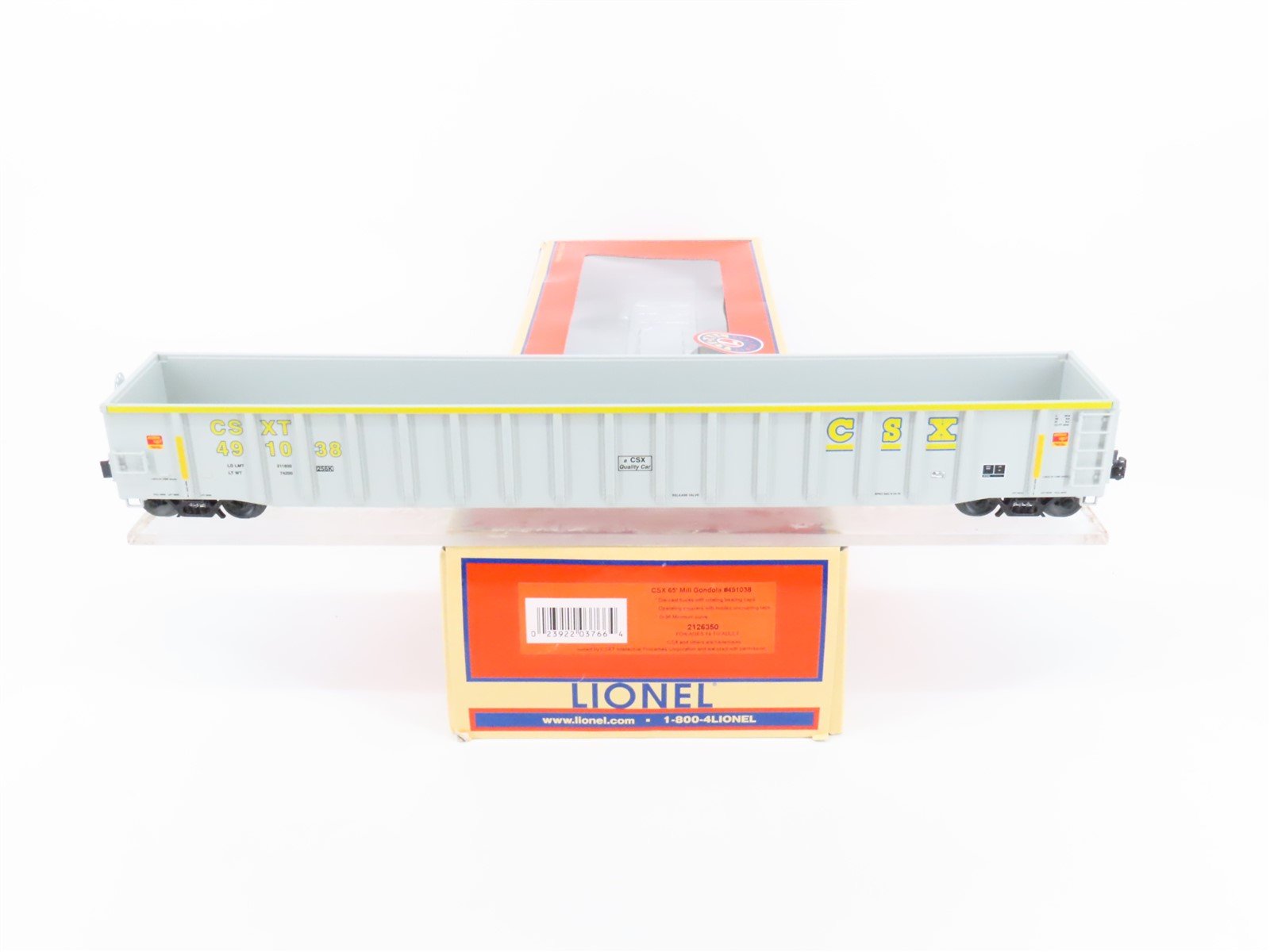 O Gauge 3-Rail Lionel 2126350 CSX CSXT 65' Mill Gondola #491038