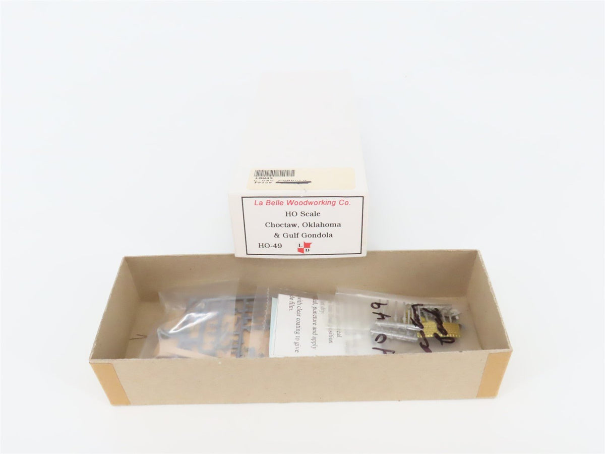HO Scale LaBelle Kit HO-49 CO&amp;G Choctaw, Oklahoma &amp; Gulf Wood Gondola