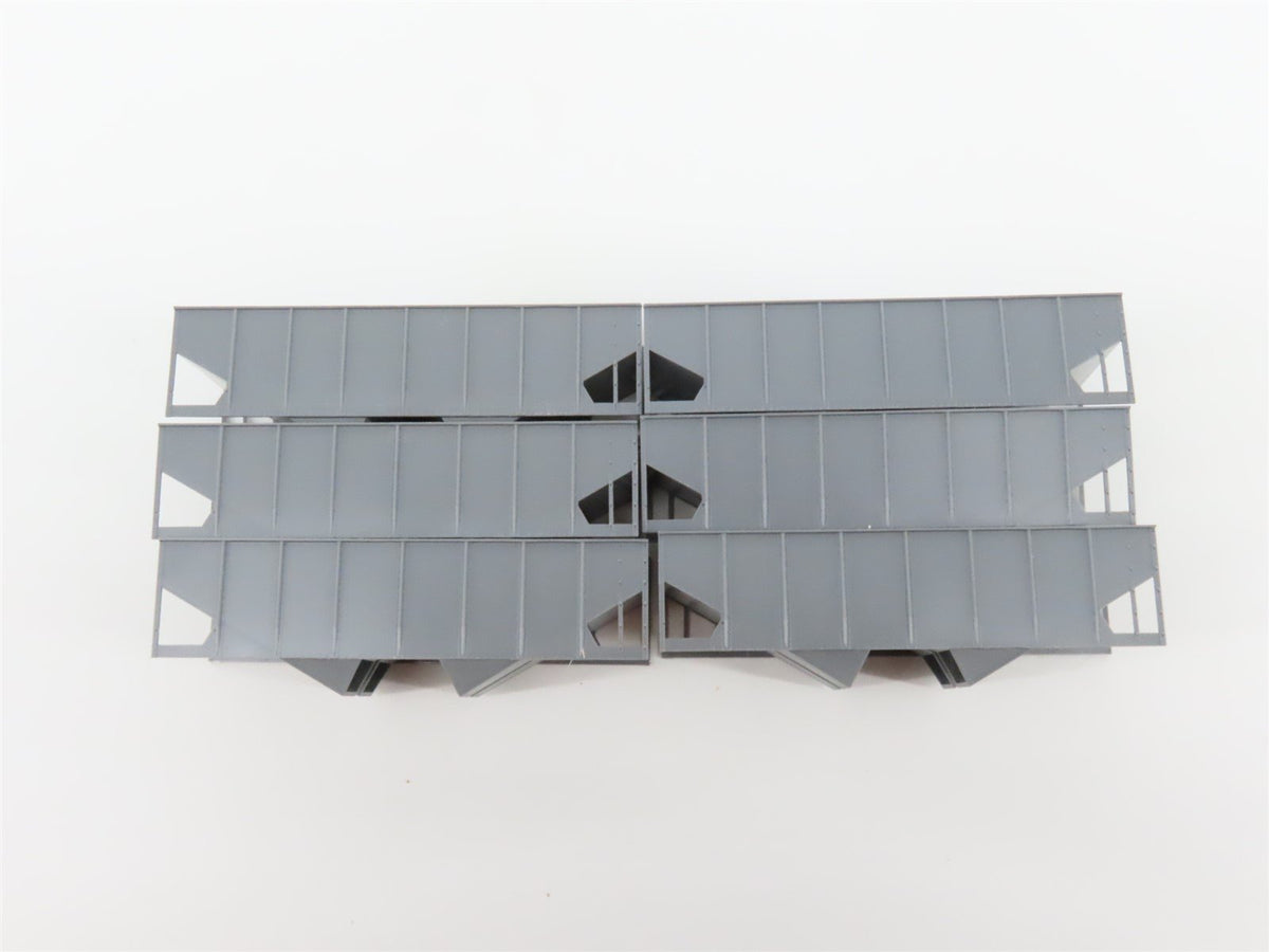 HO Scale Tichy Train Group Kit 6027 Undecorated 2-Bay Open Hopper 6-Pack