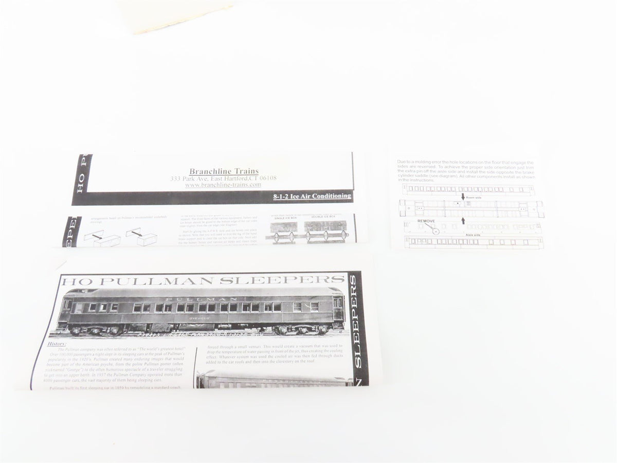 HO Branchline Blueprint Kit 5036 SOO Line 8-1-2 Sleeper Passenger &quot;Centburne&quot;
