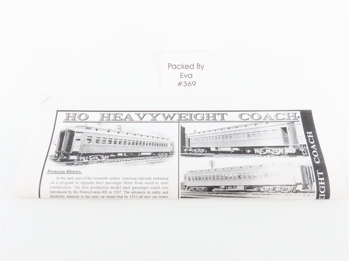 HO Branchline Blueprint Kit 5121 GN Great Northern 80&#39; Coach Passenger #952