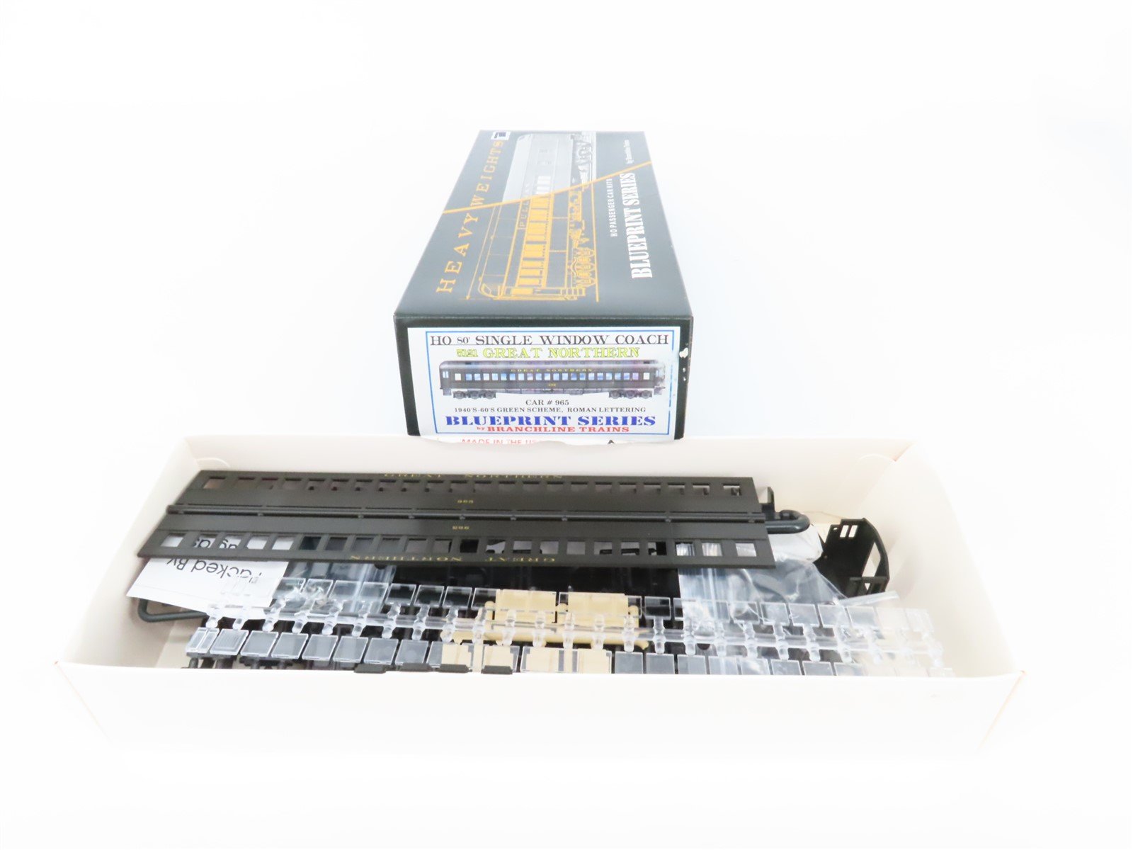 HO Branchline Blueprint Kit 5121 GN Great Northern 80' Coach Passenger #965