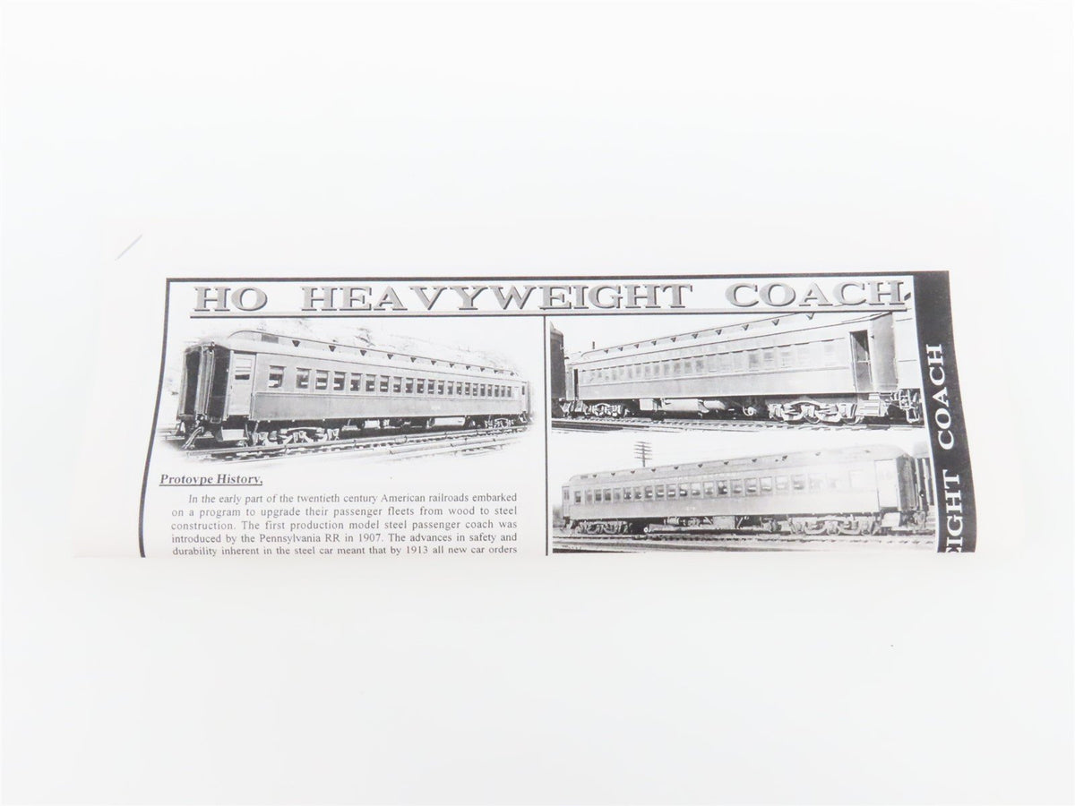 HO Branchline Blueprint Kit 5121 GN Great Northern 80&#39; Coach Passenger #965