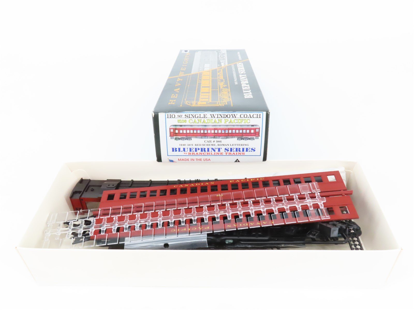 HO Branchline Blueprint Kit 5106 CP Canadian Pacific 80' Coach Passenger #986