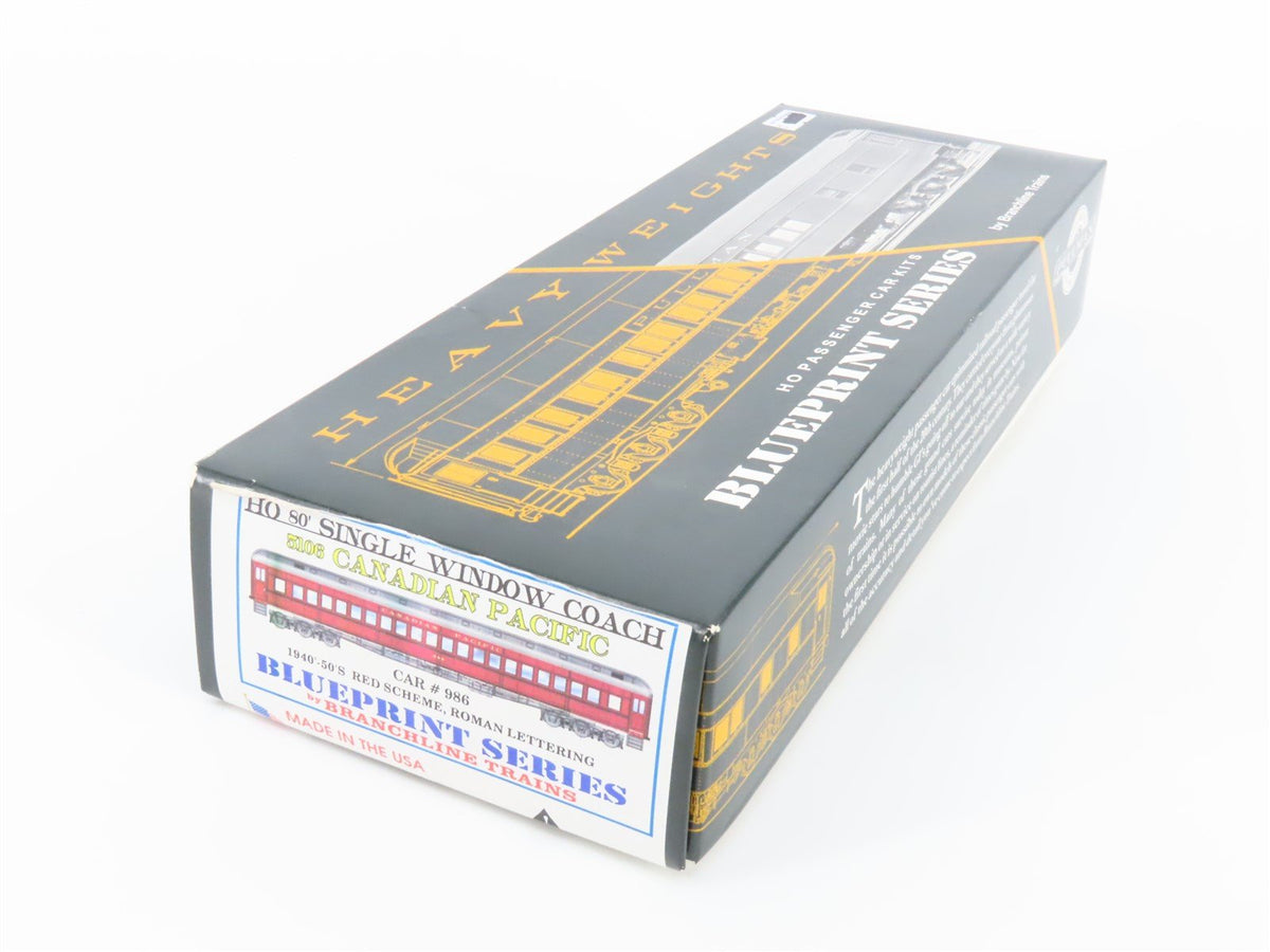 HO Branchline Blueprint Kit 5106 CP Canadian Pacific 80&#39; Coach Passenger #986
