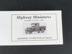 HO Scale Jordan Highway Miniatures Kit 360-240 1928 Model A Ford Pick Up Truck