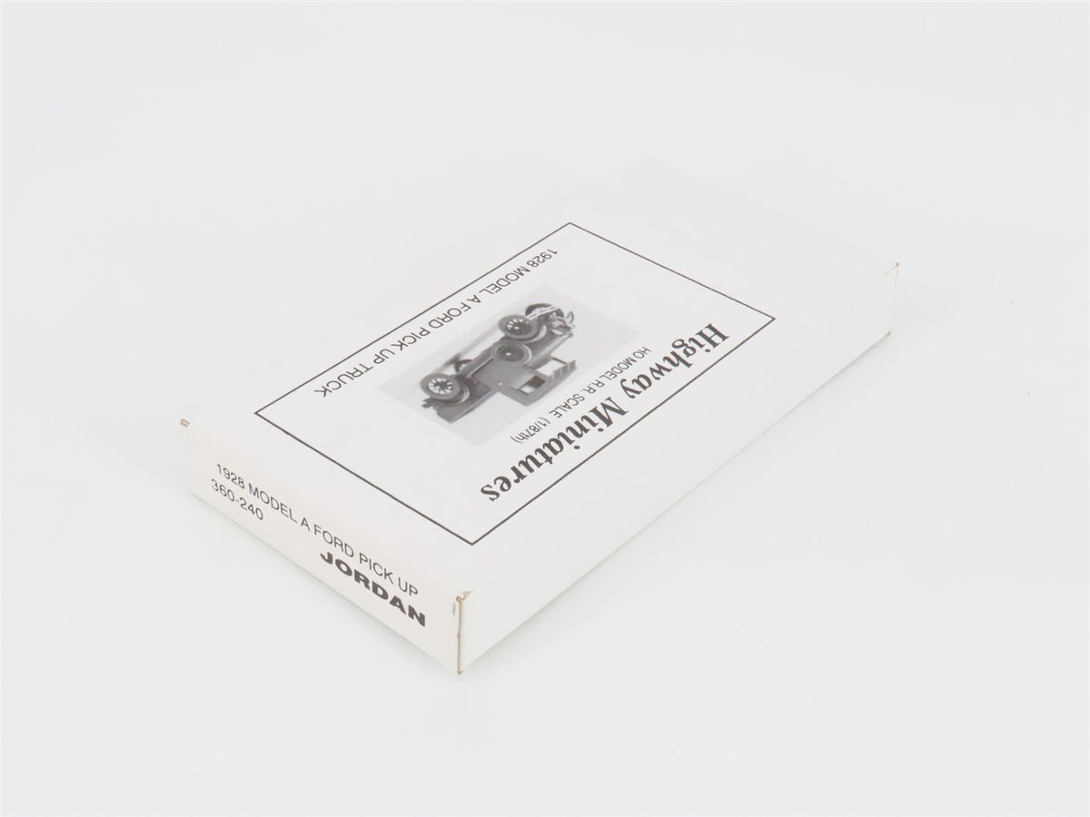 HO Jordan Highway Miniatures Kit 360-240 1928 Model A Ford Pick Up Truck SEALED