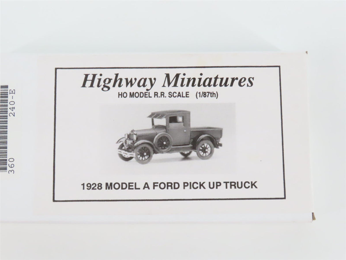 HO Jordan Highway Miniatures Kit 360-240 1928 Model A Ford Pick Up Truck SEALED
