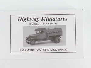 HO Scale Jordan Highway Miniatures Kit 360-239 1929 Model AA Ford Tank Truck
