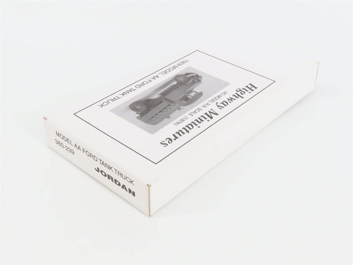 HO Scale Jordan Highway Miniatures Kit 360-239 1929 Model AA Ford Tank Truck
