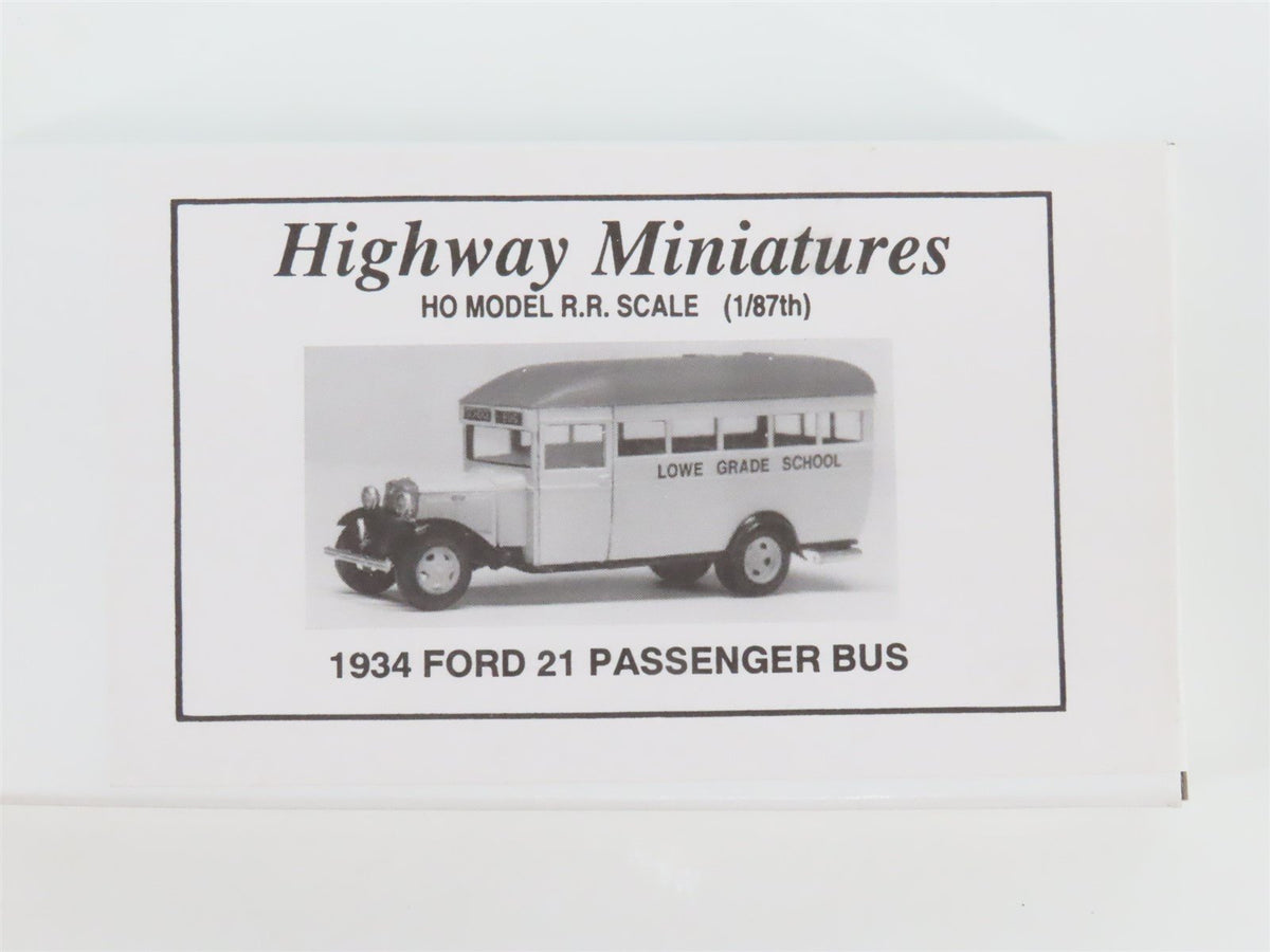 HO Jordan Highway Miniatures Kit 360-229 1934 Ford 21 Passenger Bus - SEALED