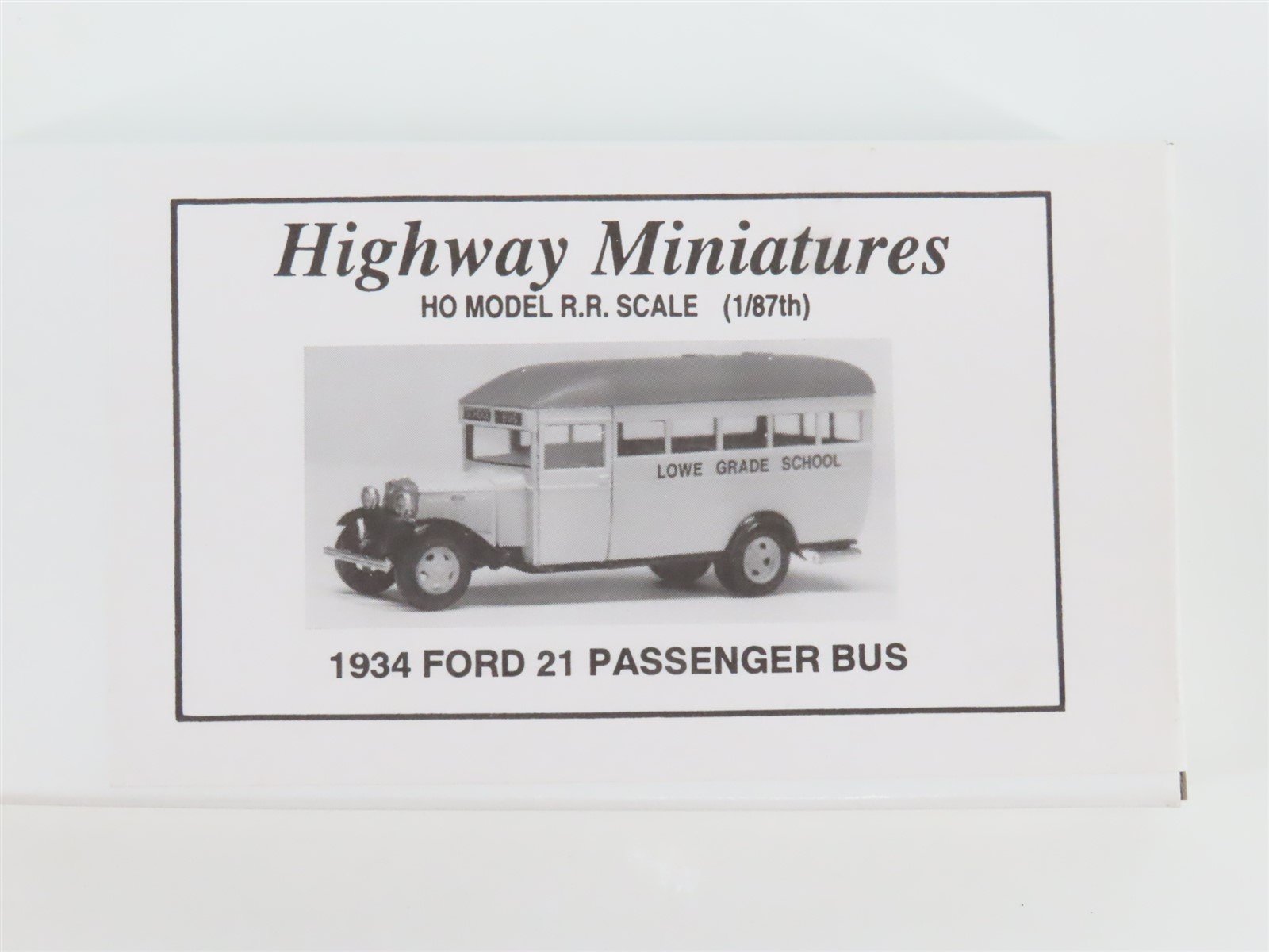 HO Jordan Highway Miniatures Kit 360-229 1934 Ford 21 Passenger Bus - SEALED
